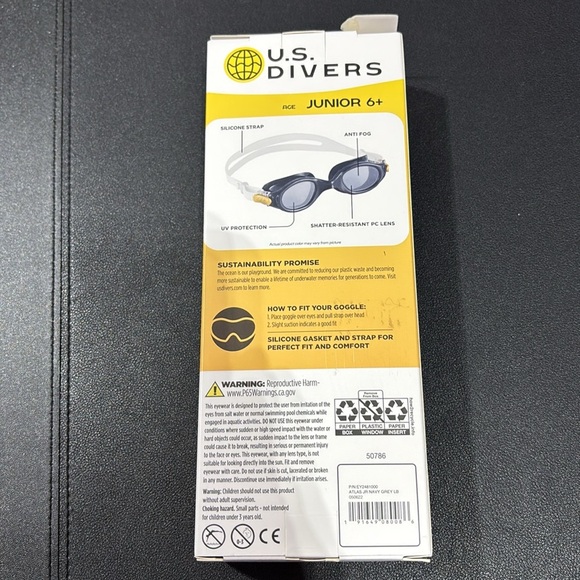 U.S. DIVERS Atlas Junior,swim goggle,shatter resistant, anti-fog,UV protection - Picture 3 of 4